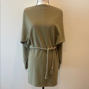 Forever 21 Olive Ribbed Knit Dress Size Small